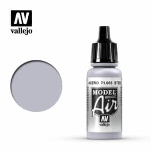 Vallejo Model Air (17ml) – Steel (Metallic) – 71.065